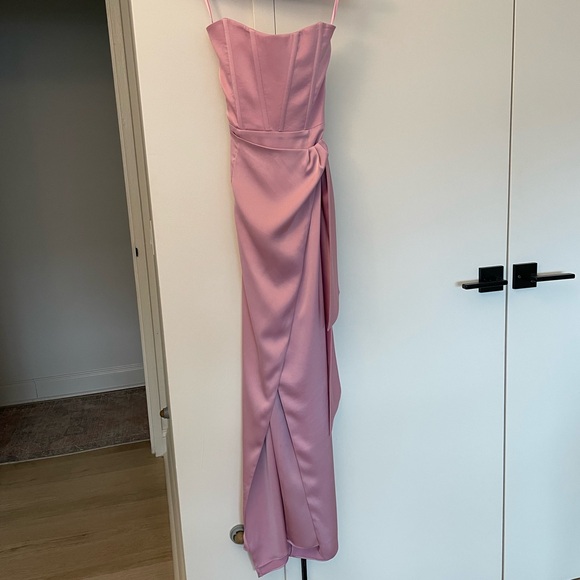 V. Chapman Elegant Pink Strapless Dress - Picture 6 of 11